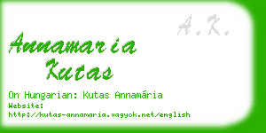 annamaria kutas business card
