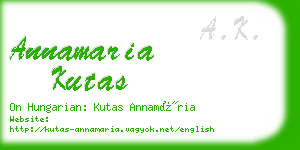 annamaria kutas business card